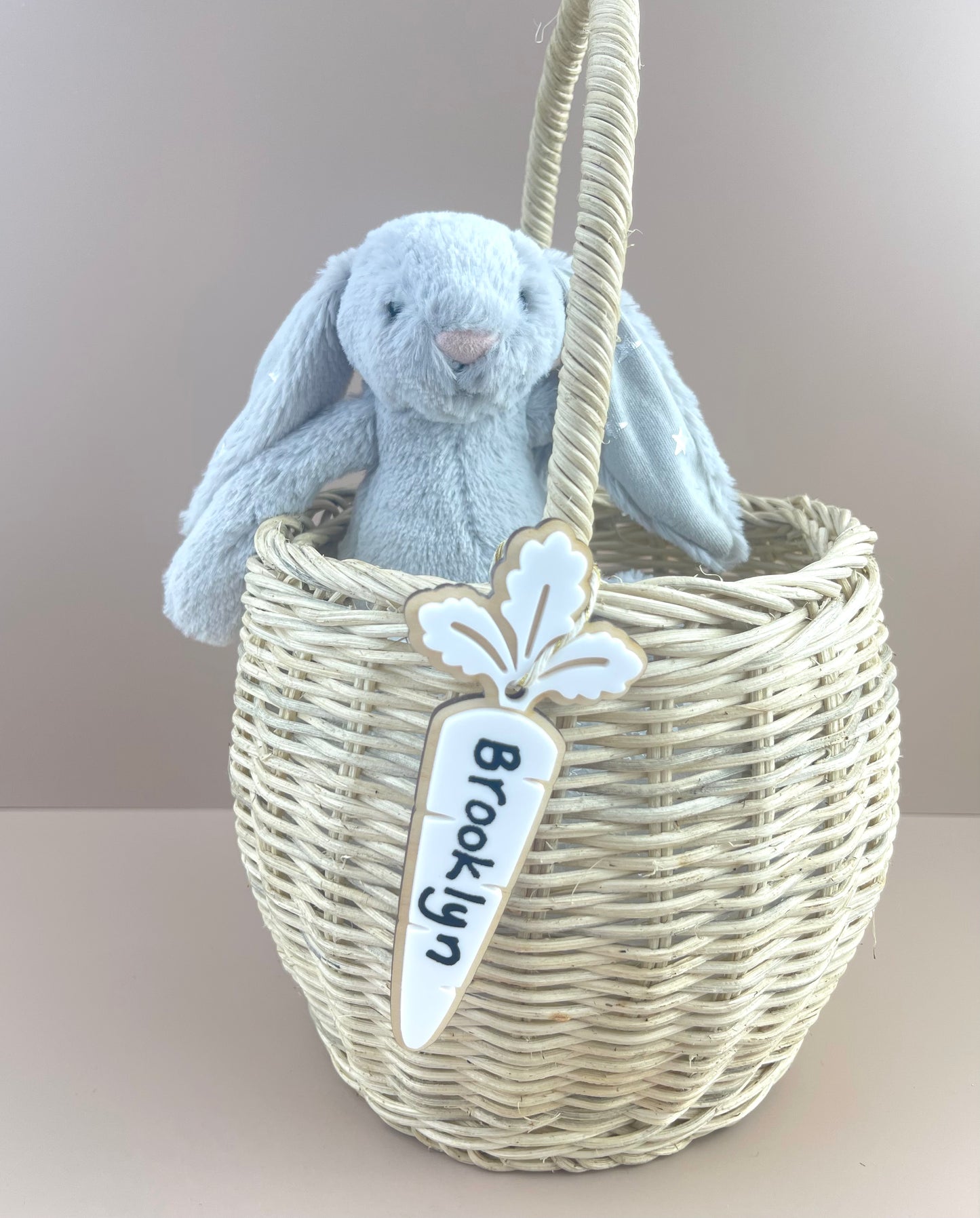 Carrot Easter basket tag