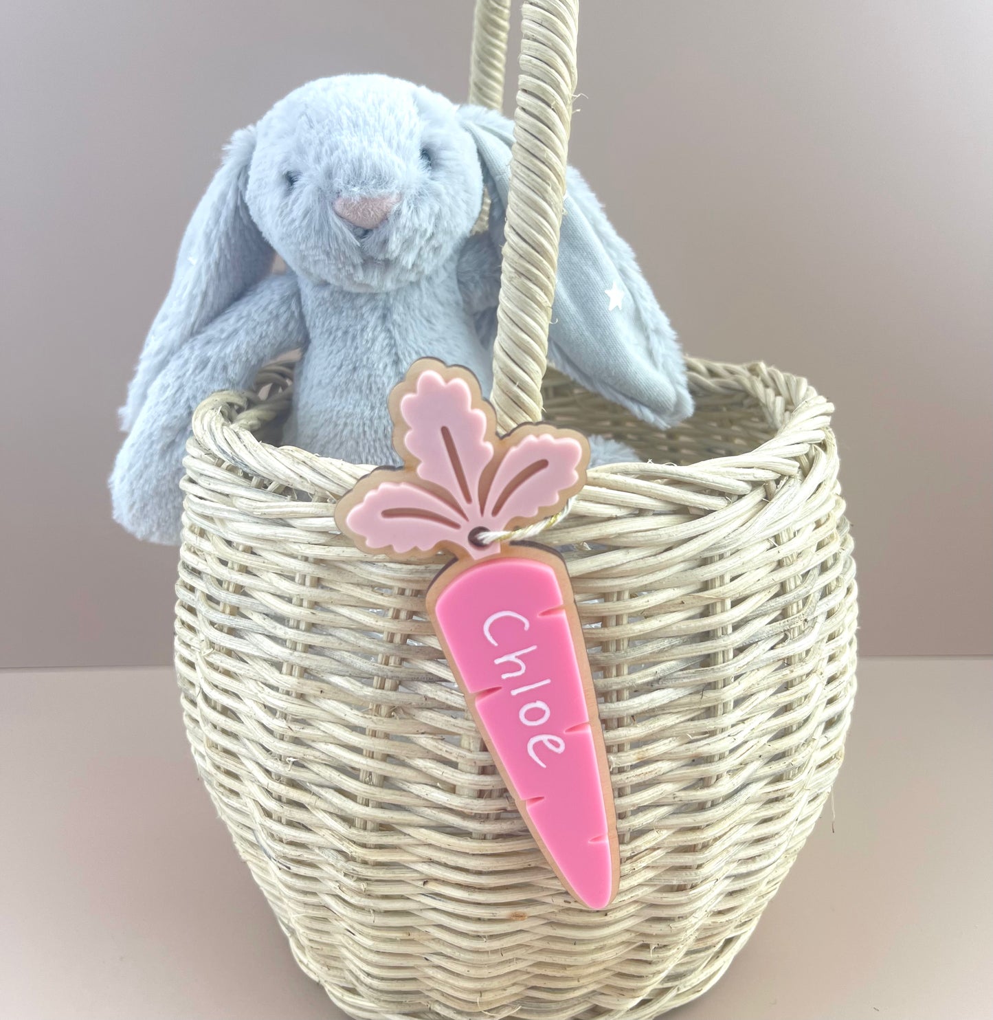 Carrot Easter basket tag