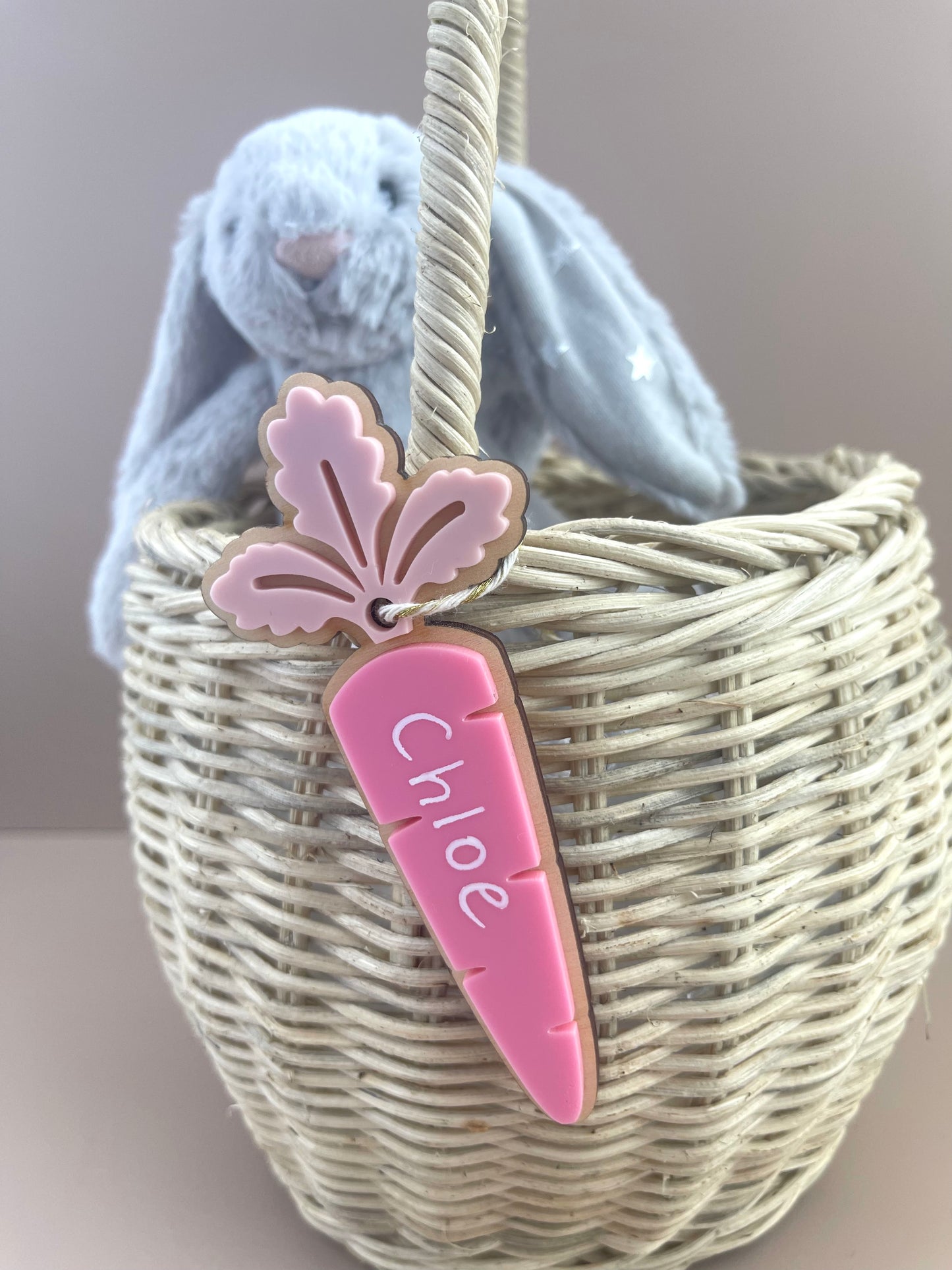 Carrot Easter basket tag