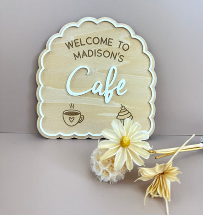 Custom Name Kids Cafe Sign