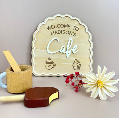 Custom Name Kids Cafe Sign