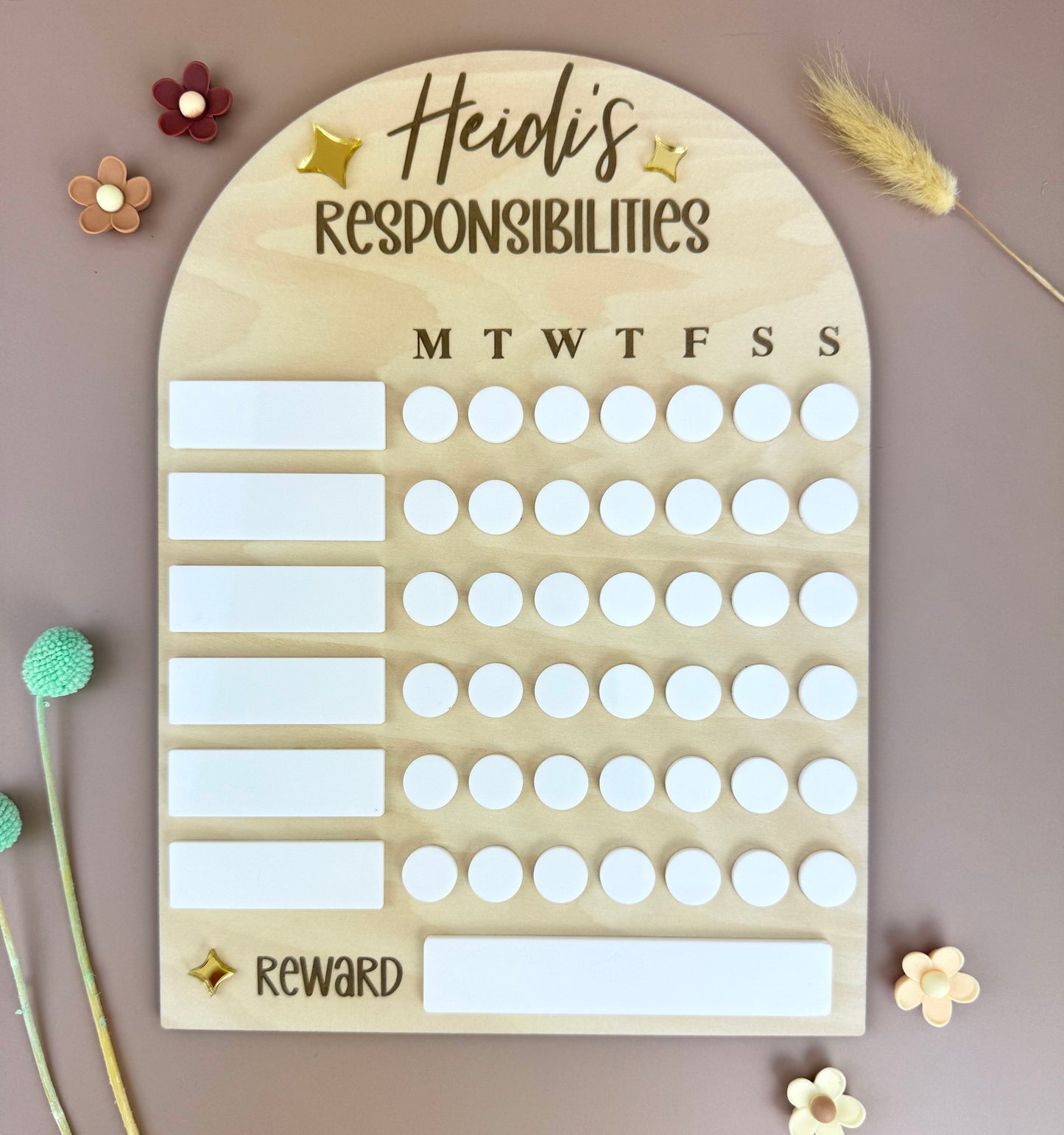 My Responsibilities - Custom Name - Reusable Chore Chart