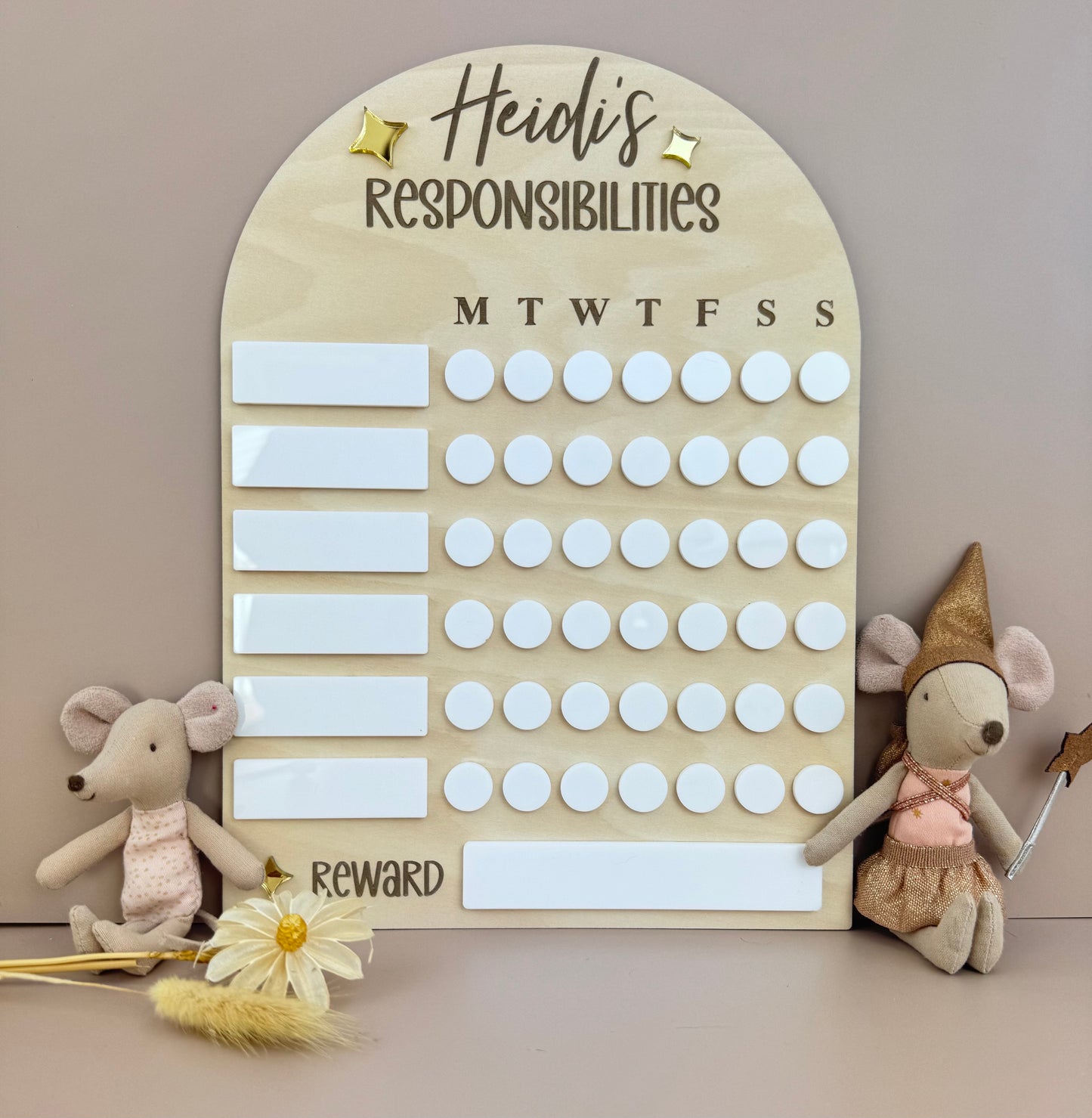 My Responsibilities - Custom Name - Reusable Chore Chart