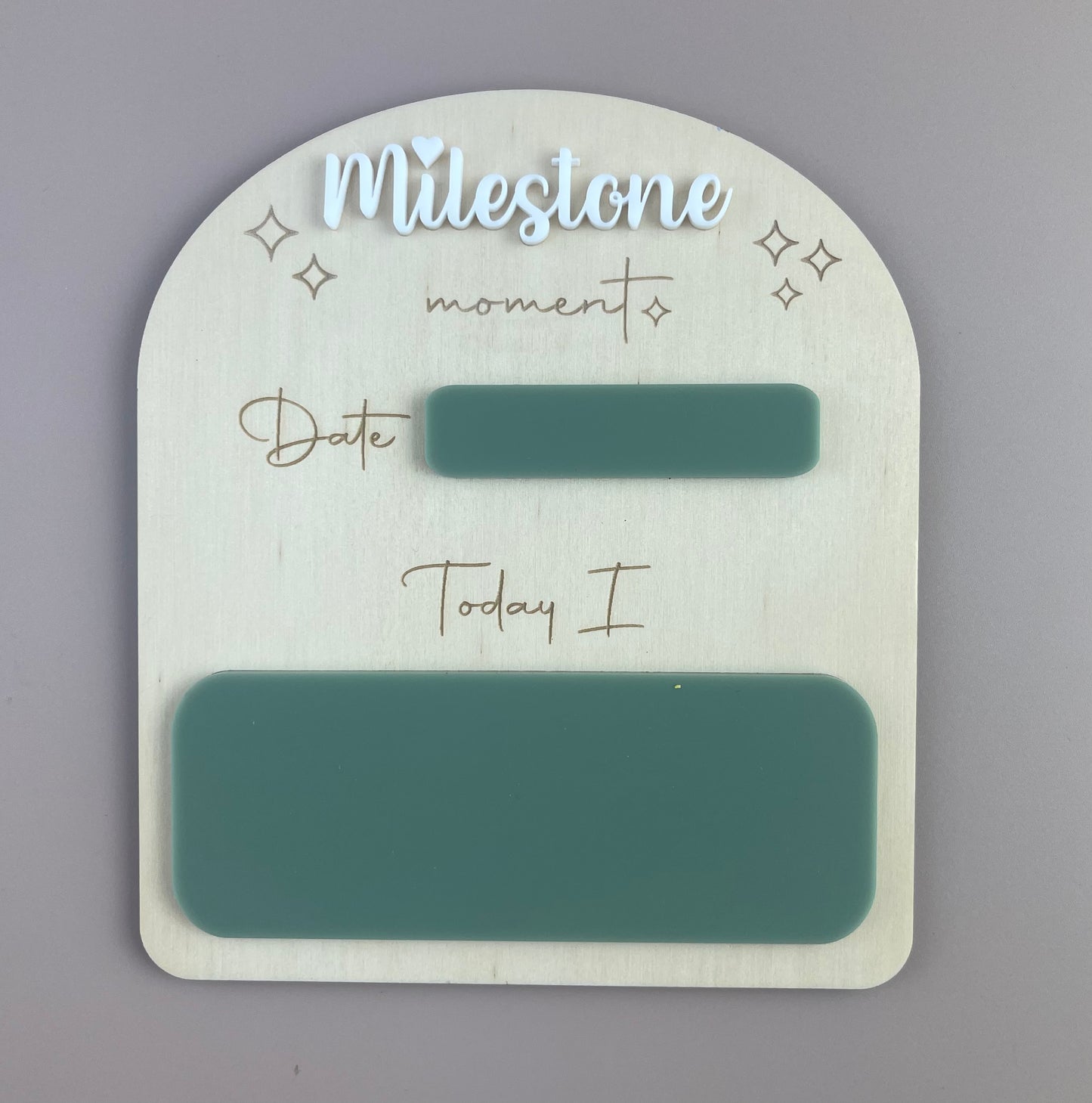 Milestone Moment Plaque - Olive