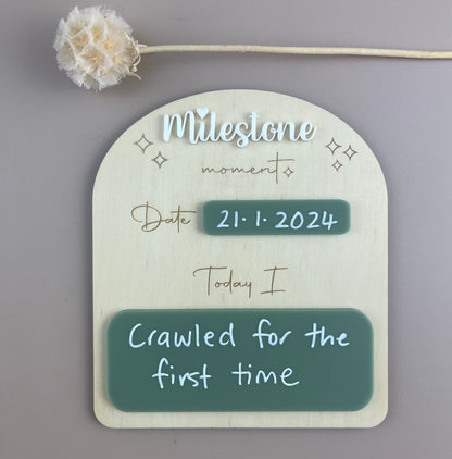 Milestone Moment Plaque - Olive