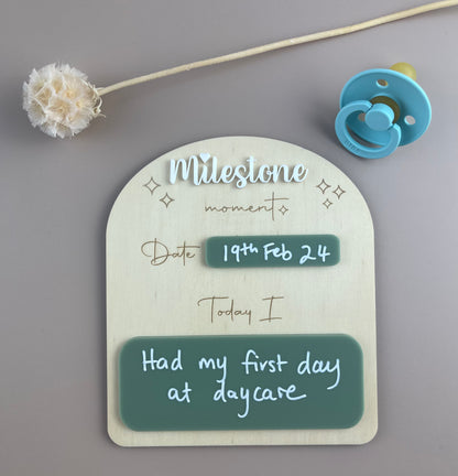 Milestone Moment Plaque - Olive