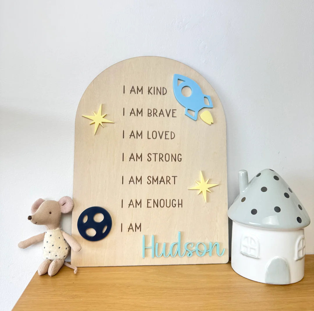 Custom Space Affirmation Sign