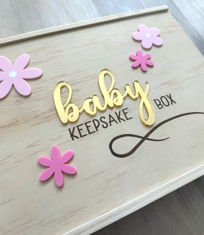 Baby Keepsake Box - Mirrored Floral