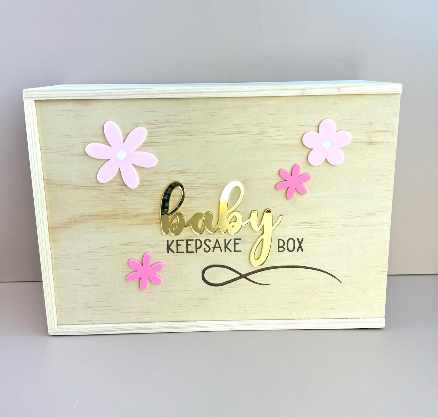 Baby Keepsake Box - Mirrored Floral