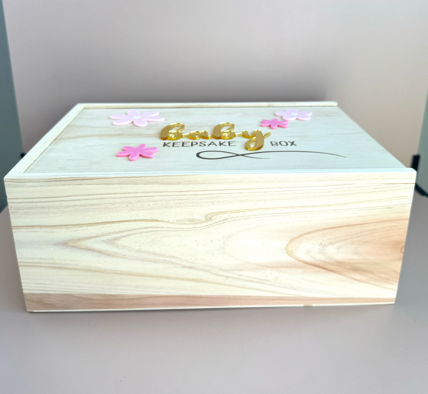 Baby Keepsake Box - Mirrored Floral