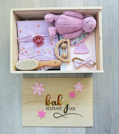 Baby Keepsake Box - Mirrored Floral