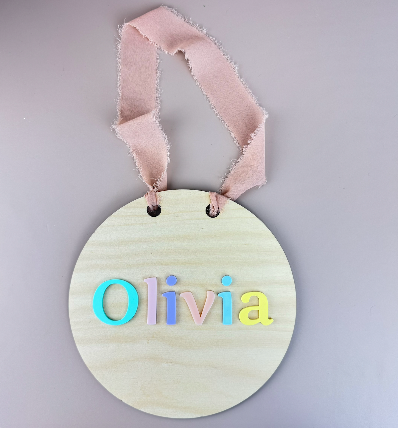 Hanging Custom Name Sign - Rainbow