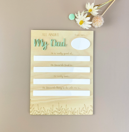 All about my Dad - Father's Day Board