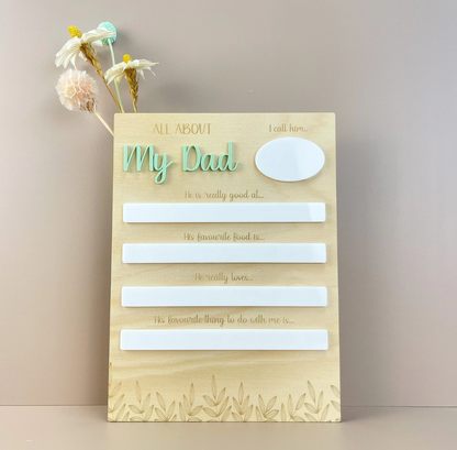 All about my Dad - Father's Day Board