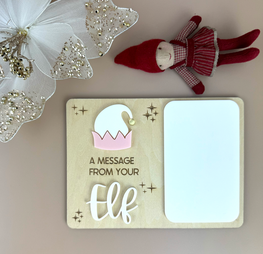 A message from your elf reusable board - Blush